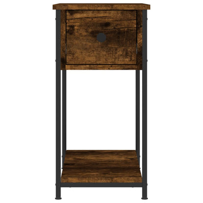 Mesita De Noche Madera De Ingeniería Roble Ahumado 30x60x60 Cm_3