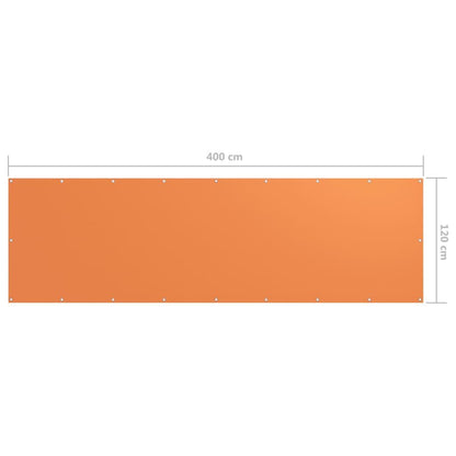Vidaxl Toldo Para Balcón Tela Oxford Naranja 120x400 Cm_4