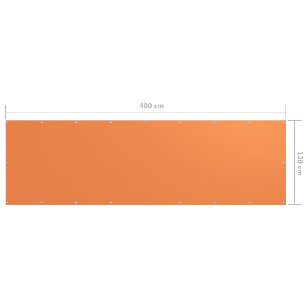 Vidaxl Toldo Para Balcón Tela Oxford Naranja 120x400 Cm_2