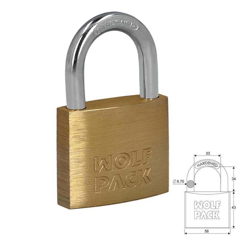 Candado Laton Arco Normal  60 Mm.