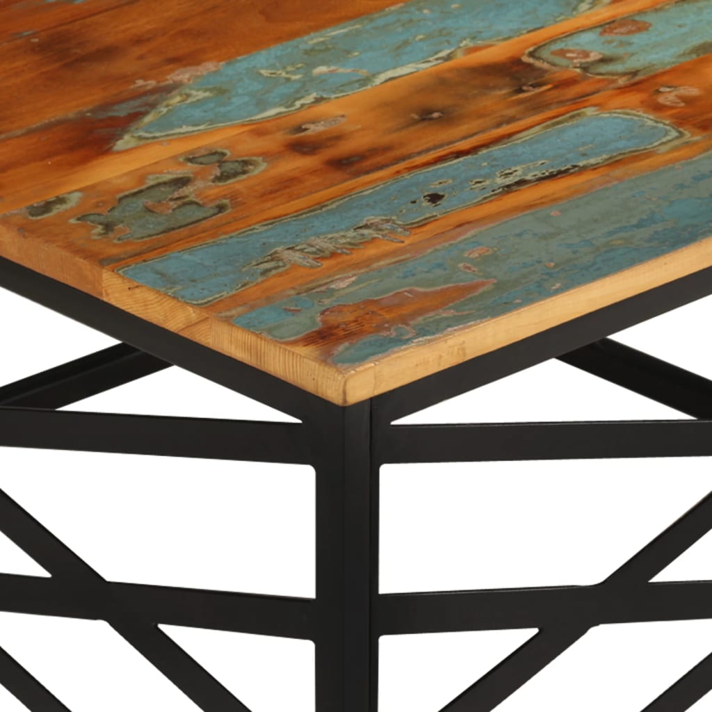 Mesa De Centro De Madera Maciza Reciclada 68x68x35 Cm_1