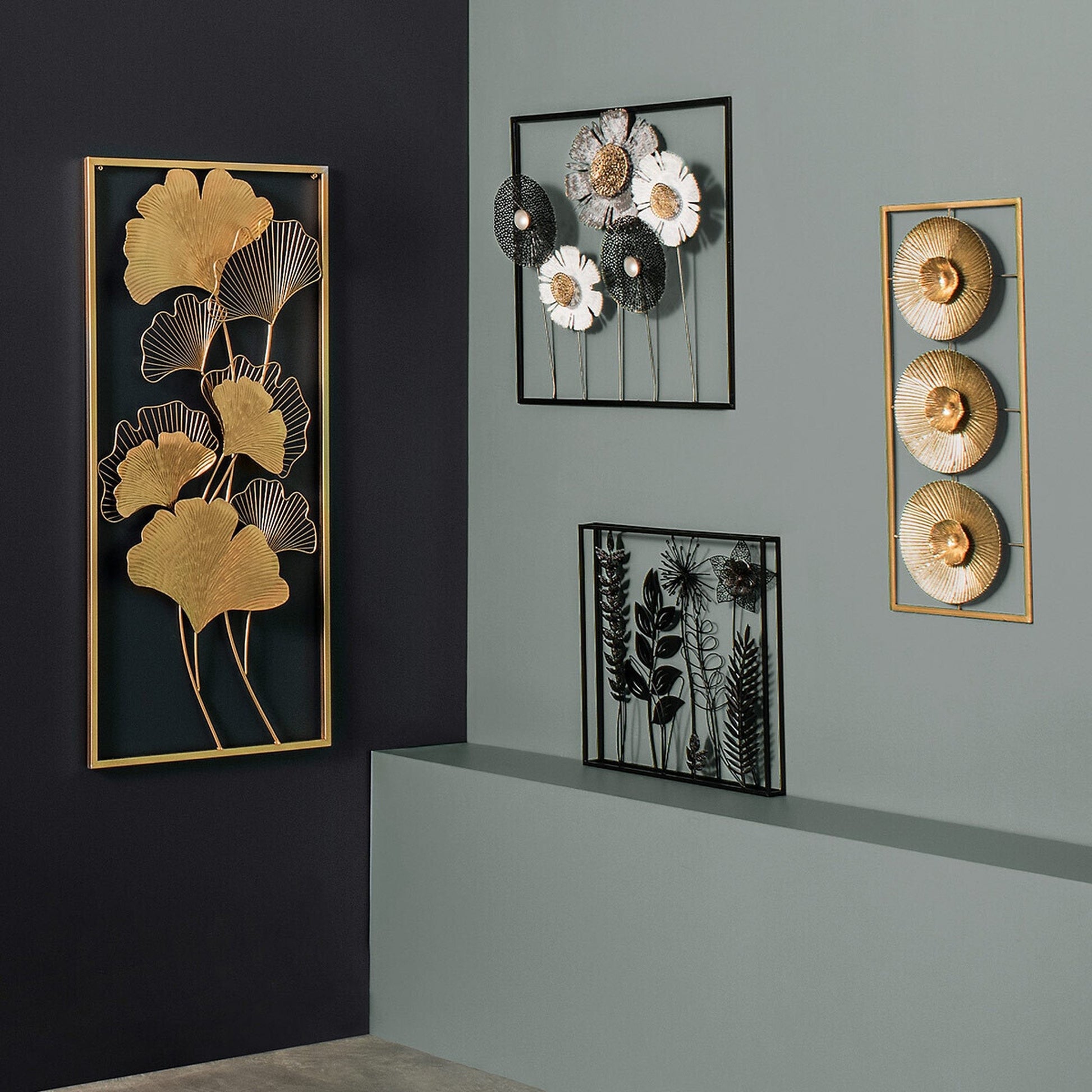 Well Home - Cuadros Y Decoración De Pared De Metal Ginko 50x100_2