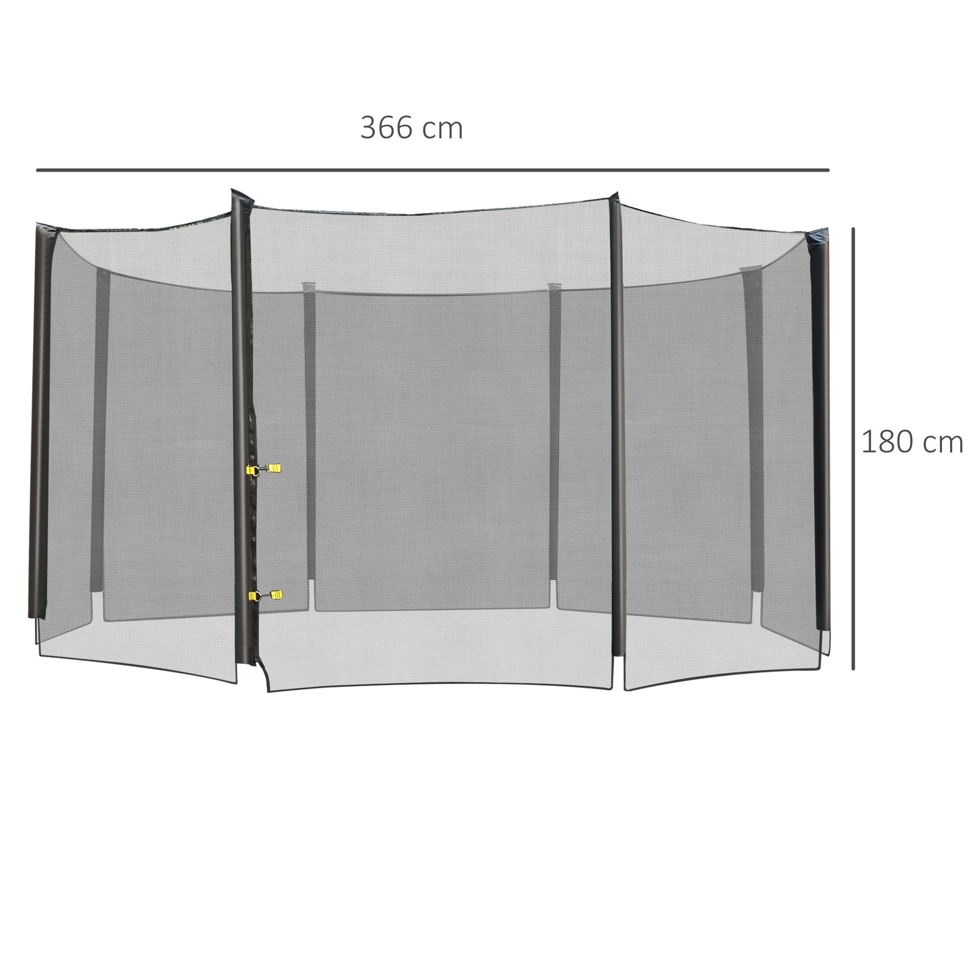 Homcom Red De Seguridad De Reemplazo Para Trampolín Redondo Ø366 Cm Negro_2