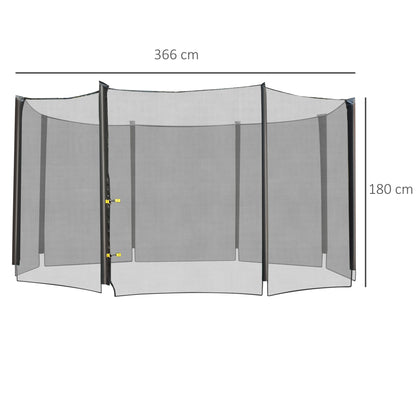Homcom Red De Seguridad De Reemplazo Para Trampolín Redondo Ø366 Cm Negro_2