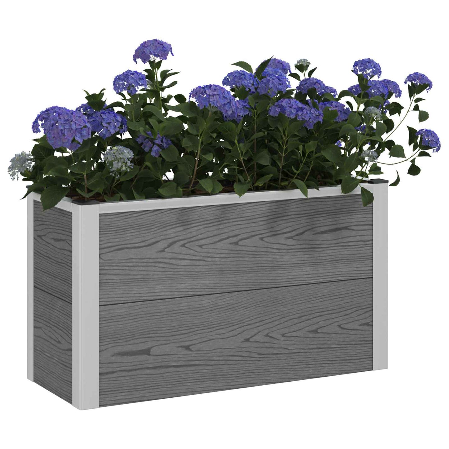 Arriate Elevado Gris 75 X 30 X 42 Cm Wpc Y Aluminio_2