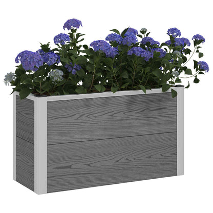 Arriate Elevado Gris 75 X 30 X 42 Cm Wpc Y Aluminio_2