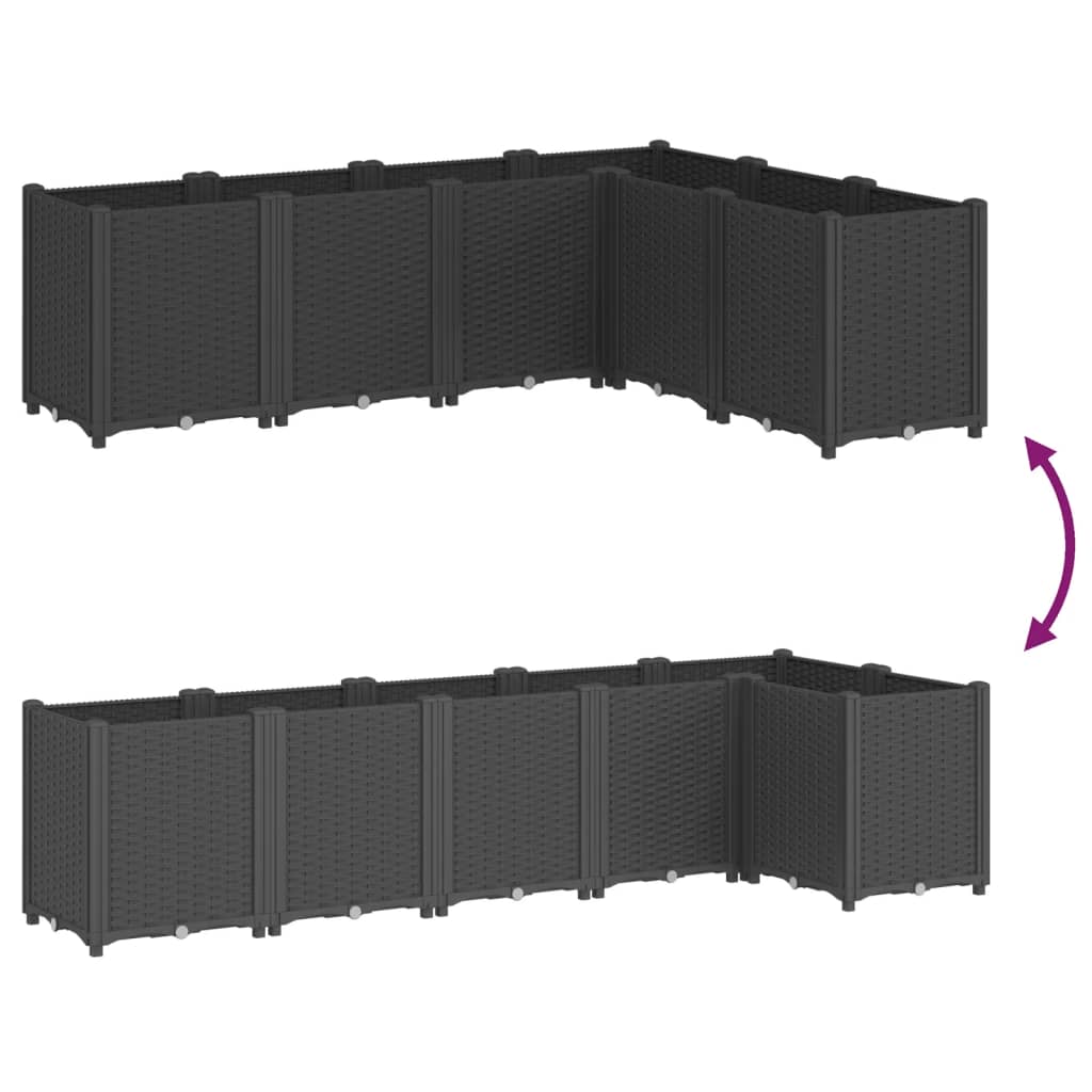 Jardinera Pp Negro 160x120x53 Cm_5
