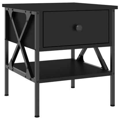 Mesitas De Noche 2 Uds Madera De Ingeniería Negro 40x42x45 Cm_3