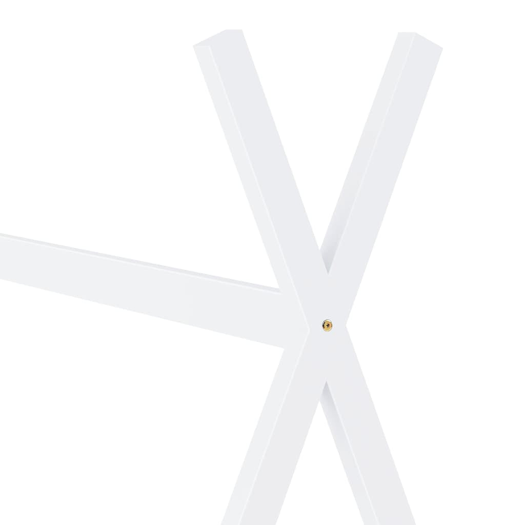 Vidaxl Estructura De Cama Infantil Madera Maciza Pino Blanca 70x140 Cm_4