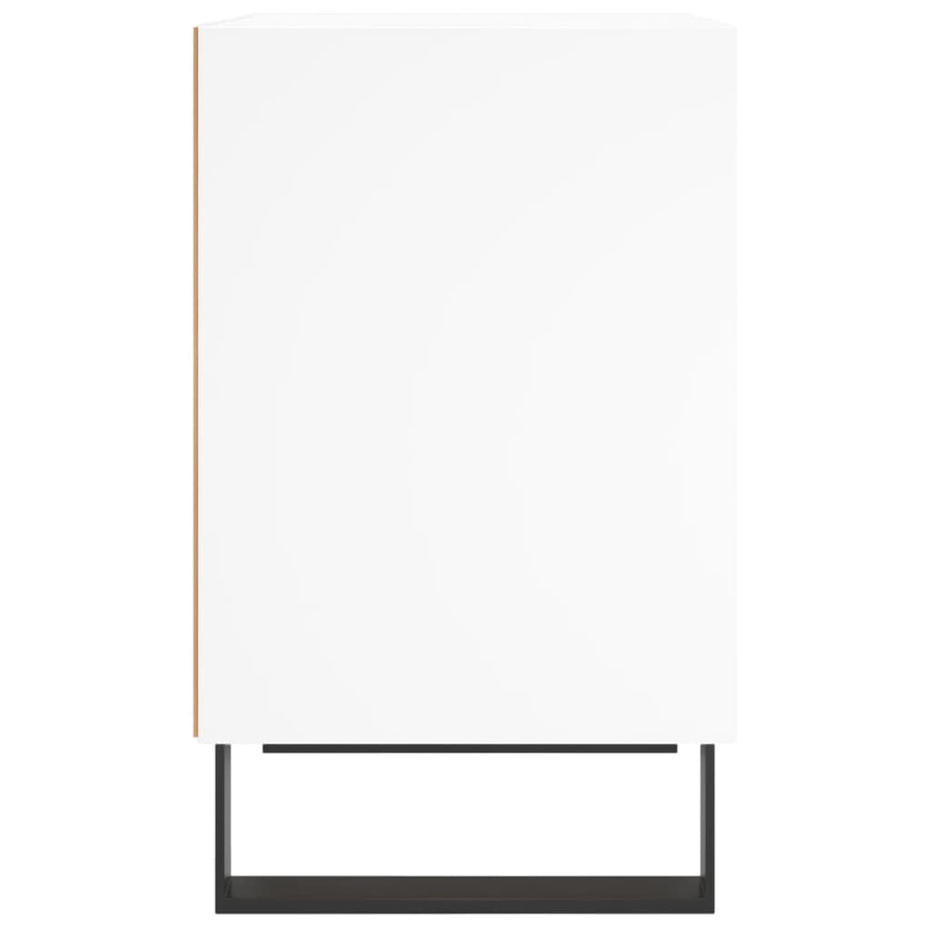 Mesita De Noche Madera De Ingeniería Blancp 40x30x50 Cm_3