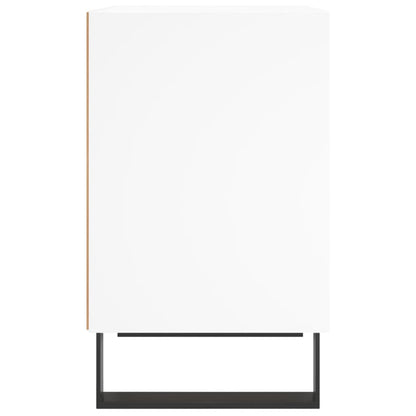 Mesita De Noche Madera De Ingeniería Blancp 40x30x50 Cm_3