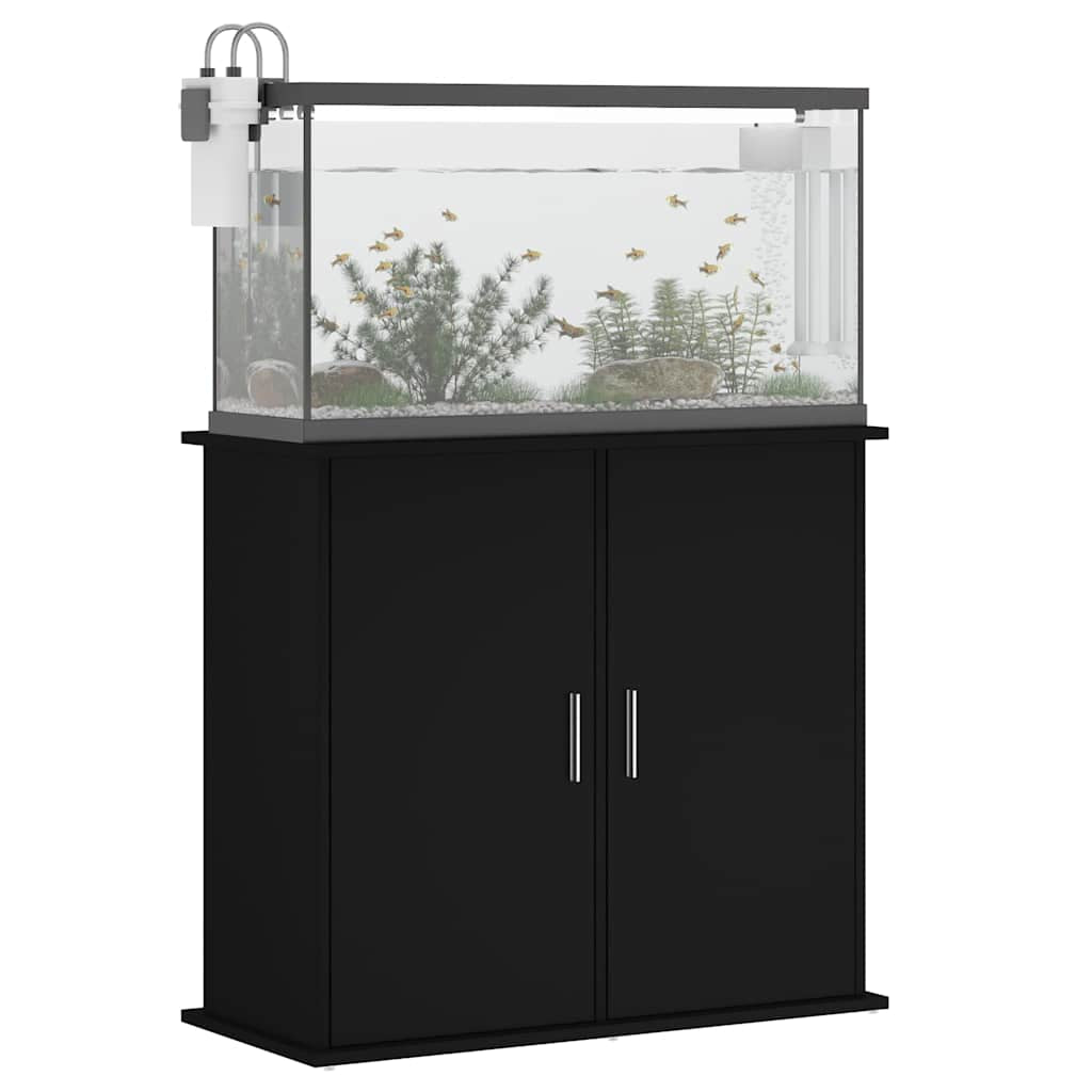 Vidaxl Soporte Para Acuario Madera De Ingeniería Negro 81x36x73 Cm_3