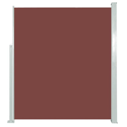 Vidaxl Toldo Lateral Retráctil De Jardín Marrón 160x300 Cm_0
