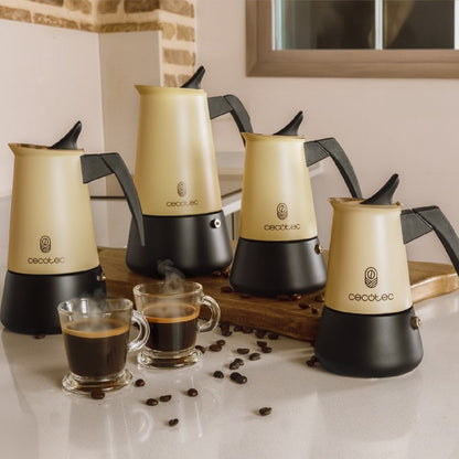 Cecotec Cafetera Italiana Piccolina 600 Beige. 300ml, 6 Tazas De Café, Acero Inoxidable, Apta Todas Superficies, Filtro_4