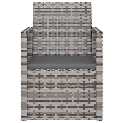 Vidaxl Muebles De Jardín Con Cojines 3 Piezas Ratán Sintético Gris_3