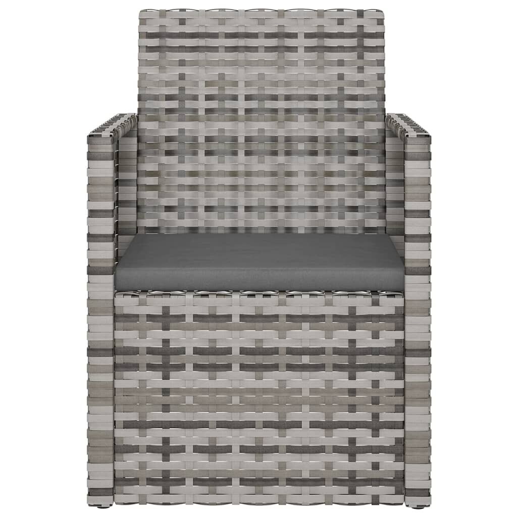 Vidaxl Sillón De Jardín Con Cojín Ratán Sintético Gris_3
