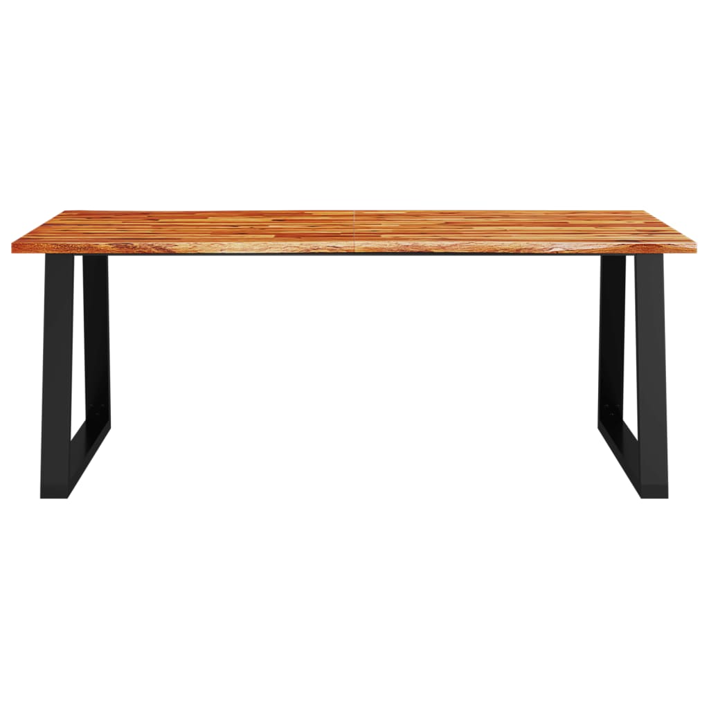 Mesa De Comedor Con Borde Vivo Madera Maciza Acacia 200x90x75cm_2