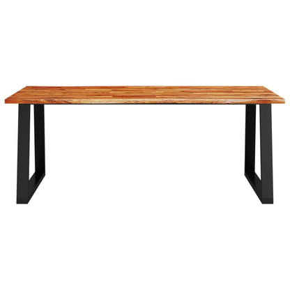 Mesa De Comedor Con Borde Vivo Madera Maciza Acacia 200x90x75cm_2