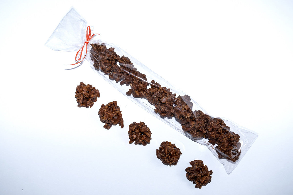 Rocas BIO de Chocolate con Leche con Almendra, Avellana y Naranja_0