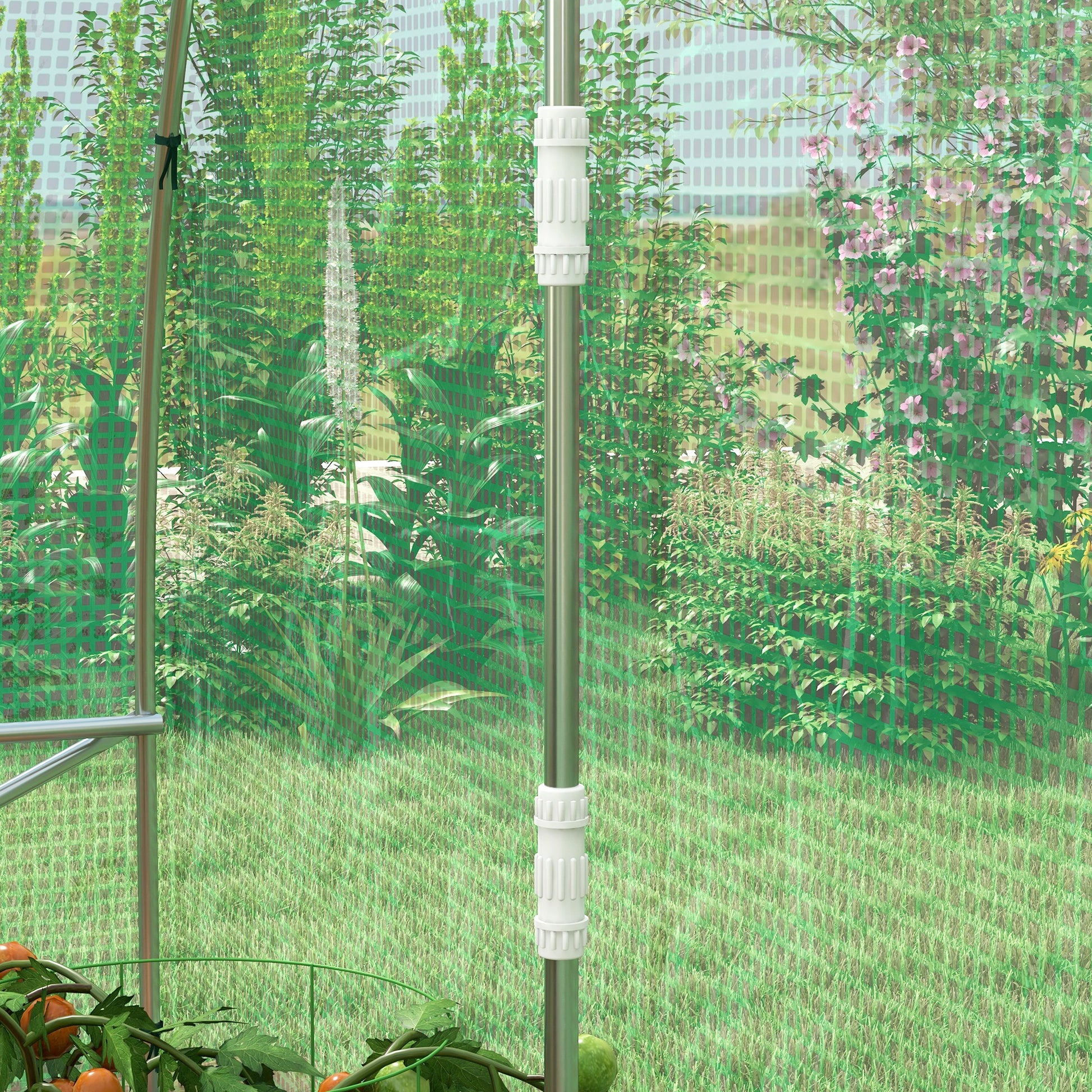 Outsunny Invernadero De Exterior 6x3x2 M Con Sistema De Riego Integrado Verde_4