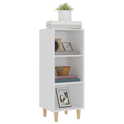Aparador De Madera Contrachapada Blanco 34,5x32,5x90 Cm / Vetonek_3
