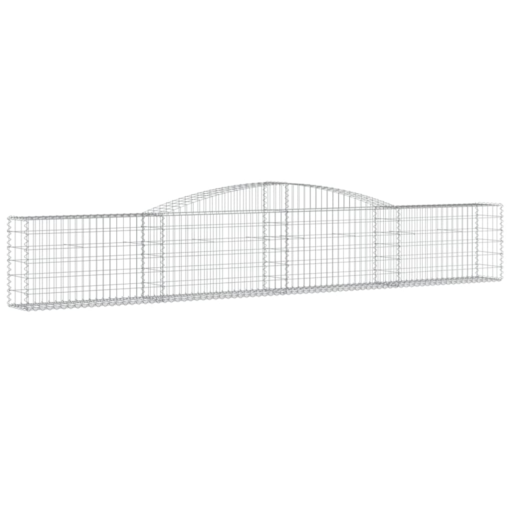 Cestas De Gaviones 8 Uds Forma De Arco Hierro 400x30x60/80 Cm_2