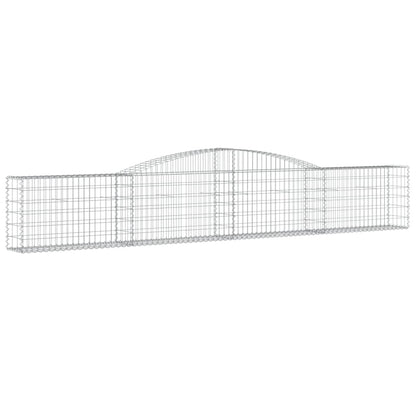 Cestas De Gaviones 8 Uds Forma De Arco Hierro 400x30x60/80 Cm_2