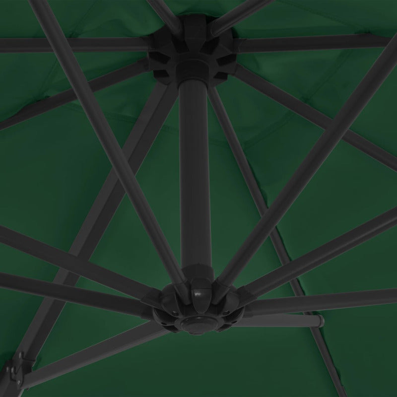 Vidaxl Sombrilla De Jardín Con Base Portátil Verde_5