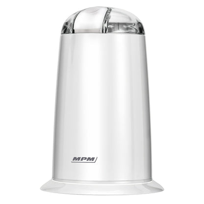 Molinillo Café Eléctrico, Especias, Semillas, 40 G Café 20 Tazas Café, Cuchillas Acero Inox. Mpm Mmk-07, Blanco, 140w