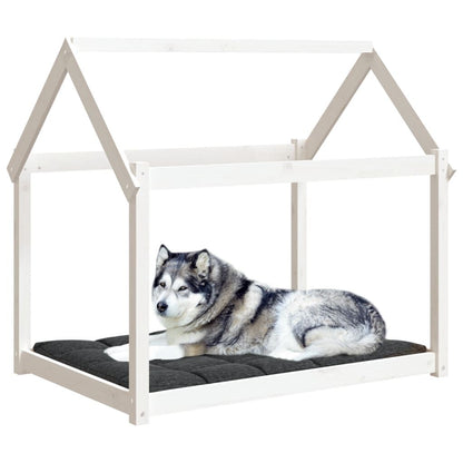 Vidaxl Cama Para Perros Madera Maciza De Pino Blanco 111x80x100 Cm_3
