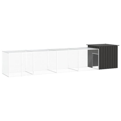 Vidaxl Jaula De Gallinas Acero Galvanizado Antracita 500x91x100 Cm_0
