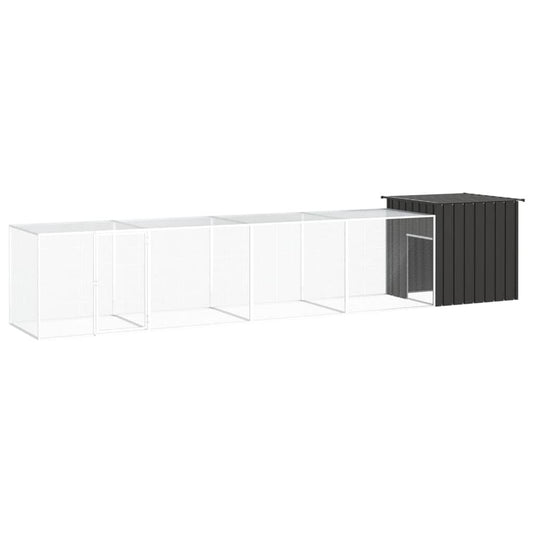 Vidaxl Jaula De Gallinas Acero Galvanizado Antracita 500x91x100 Cm_0
