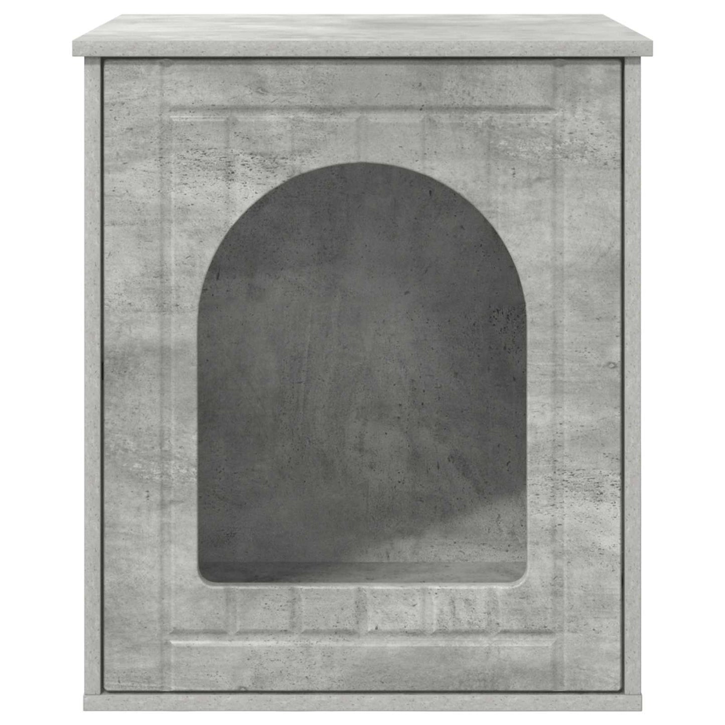 Casa Para Gatos Concreto 53 X 52 X 62 Cm Madera De Ingeniería_5