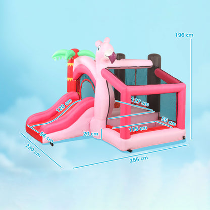 Aiyaplay Castillo Hinchable Para Niños Con Soplador Canasta De Baloncesto Rosa_2