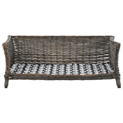 Vidaxl Cesta Para Perros Con Cojín Sauce Natural Gris 90x54x35 Cm_1