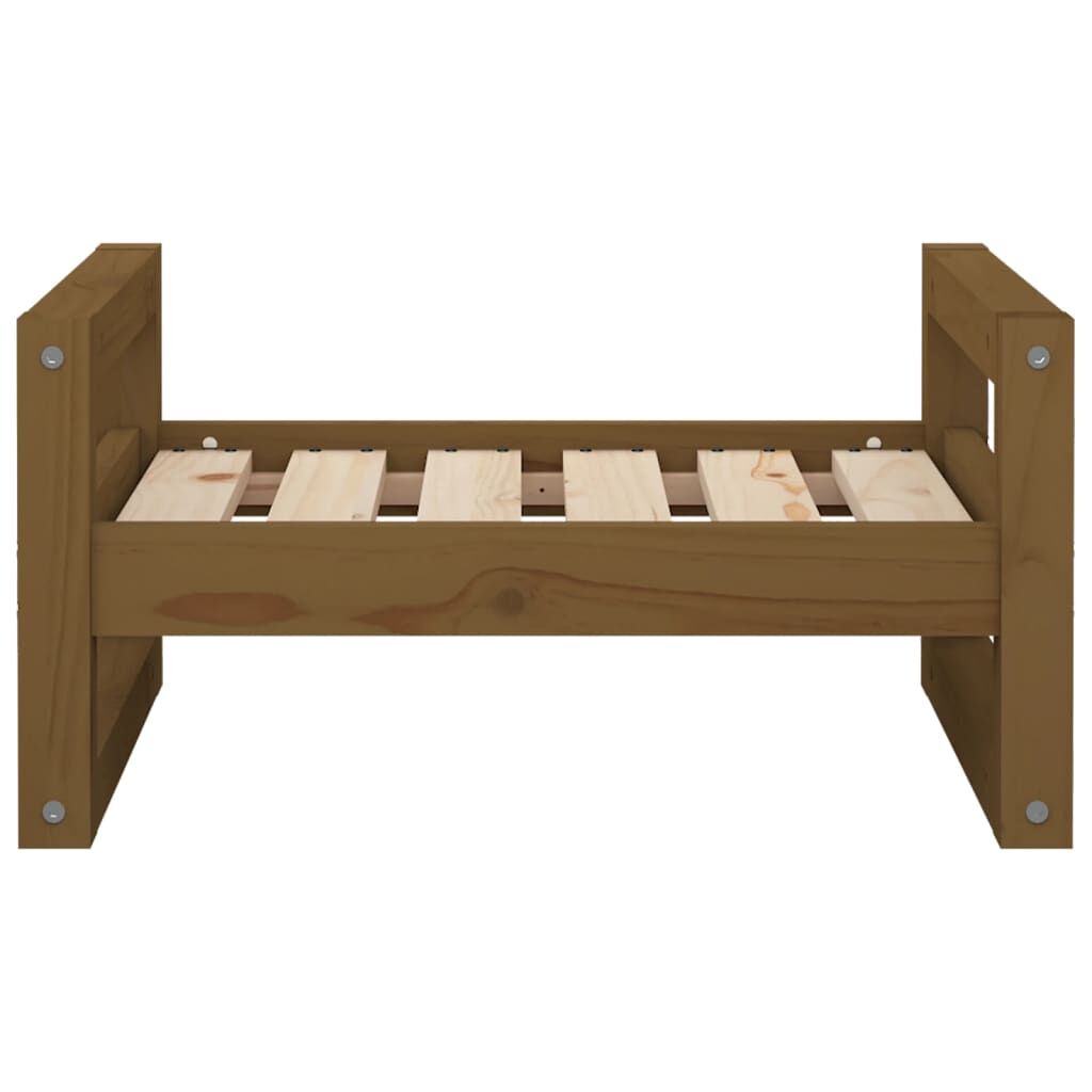 Vidaxl Cama Para Perros Madera Maciza Pino Marrón Miel 55,5x45,5x28 Cm_4