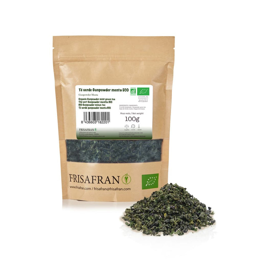 Té Verde Gunpowder Menta Ecológico Granel - Calidad Y Sabor | Frisafran 200 G_0