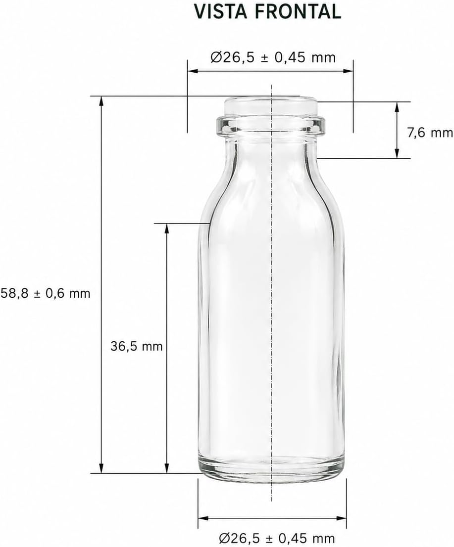 Pack 20 Botellas Cristal 15 ml | Tapón Obturador | Viales Rellenables | Aceites y Cosmética_1