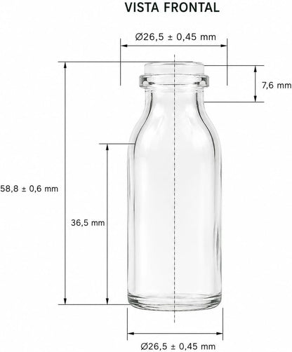 Pack 20 Botellas Cristal 15 ml | Tapón Obturador | Viales Rellenables | Aceites y Cosmética_1