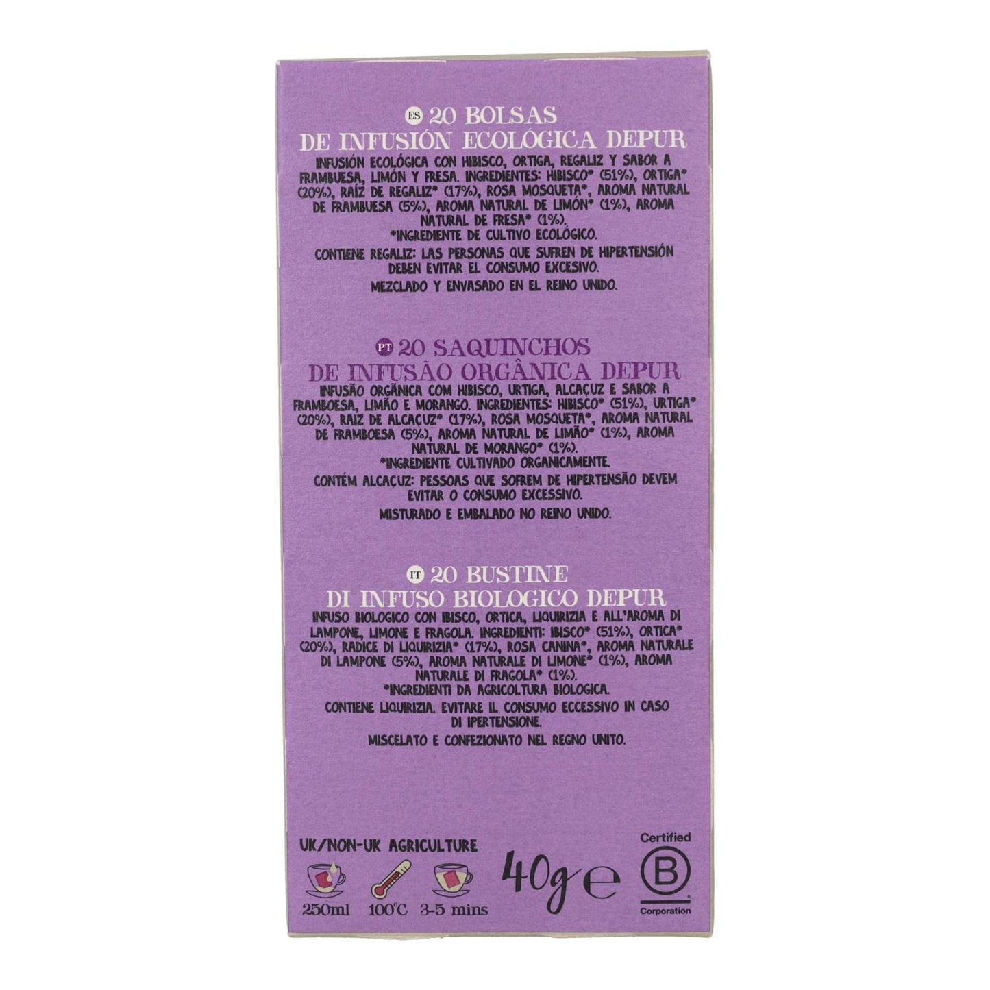 Infusión Depur Bio Cupper 20 bolsitas