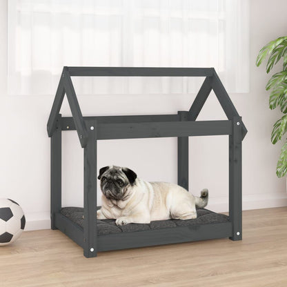 Vidaxl Cama Para Perros Madera Maciza De Pino Gris 71x55x70 Cm_1