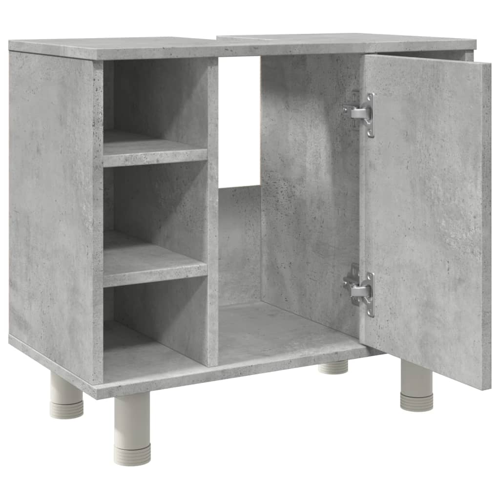 Armario De Baño Madera Ingeniería Gris Hormigón 60x32x53,5 Cm / Vetonek_2