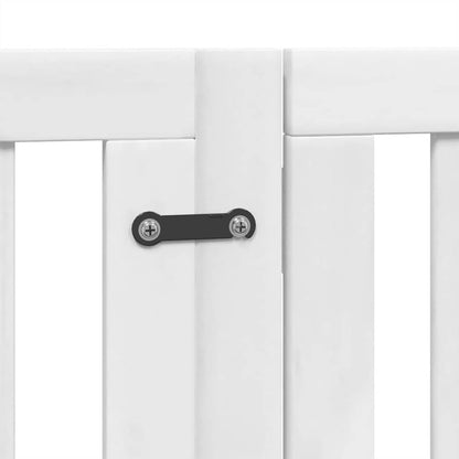 Vidaxl Puerta De Perros Plegable 15 Paneles Madera Álamo Blanca 750 Cm_5