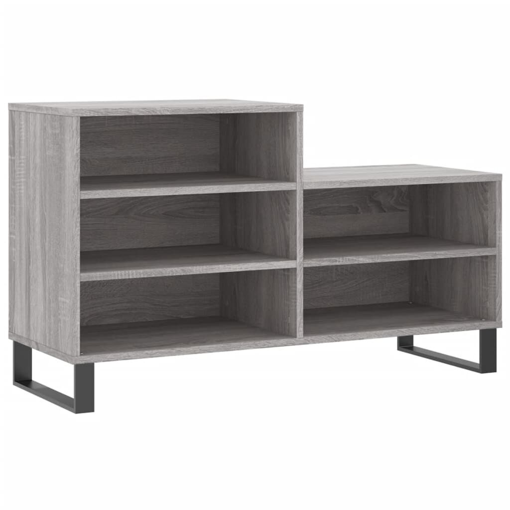 Vidaxl Mueble Zapatero Madera Contrachapada Gris Sonoma 102x36x60 Cm_0