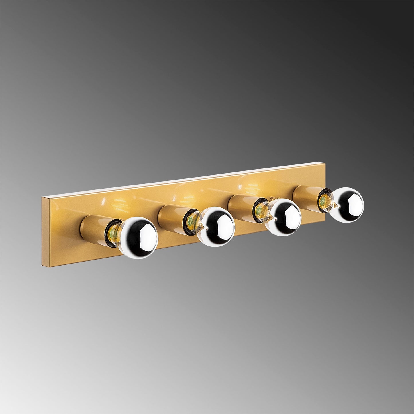 Aplique De Pared, Metal , Oro, 10x10x60, Casquillo 4 X E27 Max 40 W_2