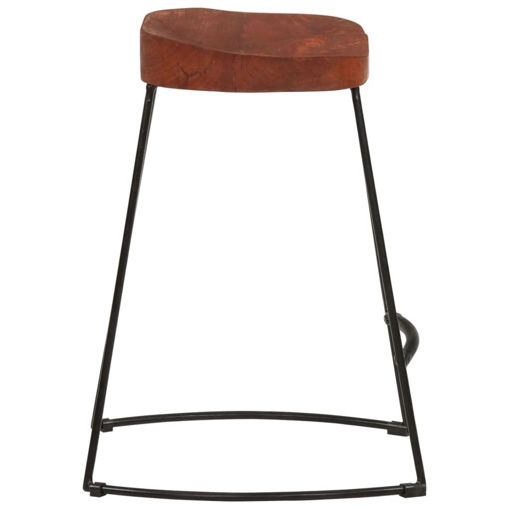 Taburetes De Bar Gavin 2 Uds Madera Mango Maciza 45x38x53 Cm_3