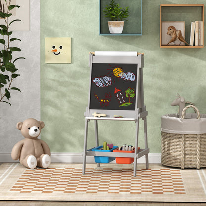 Aiyaplay Pizarra Infantil De Doble Cara Con Rollo De Papel Gris_1