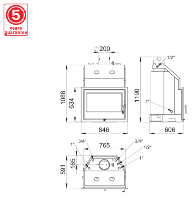 BRICOSOL HORNO DE LEÑA INSERTABLE FUNDICIÓN BRONPI MODELO TECNO-HYDROBRONPI_4