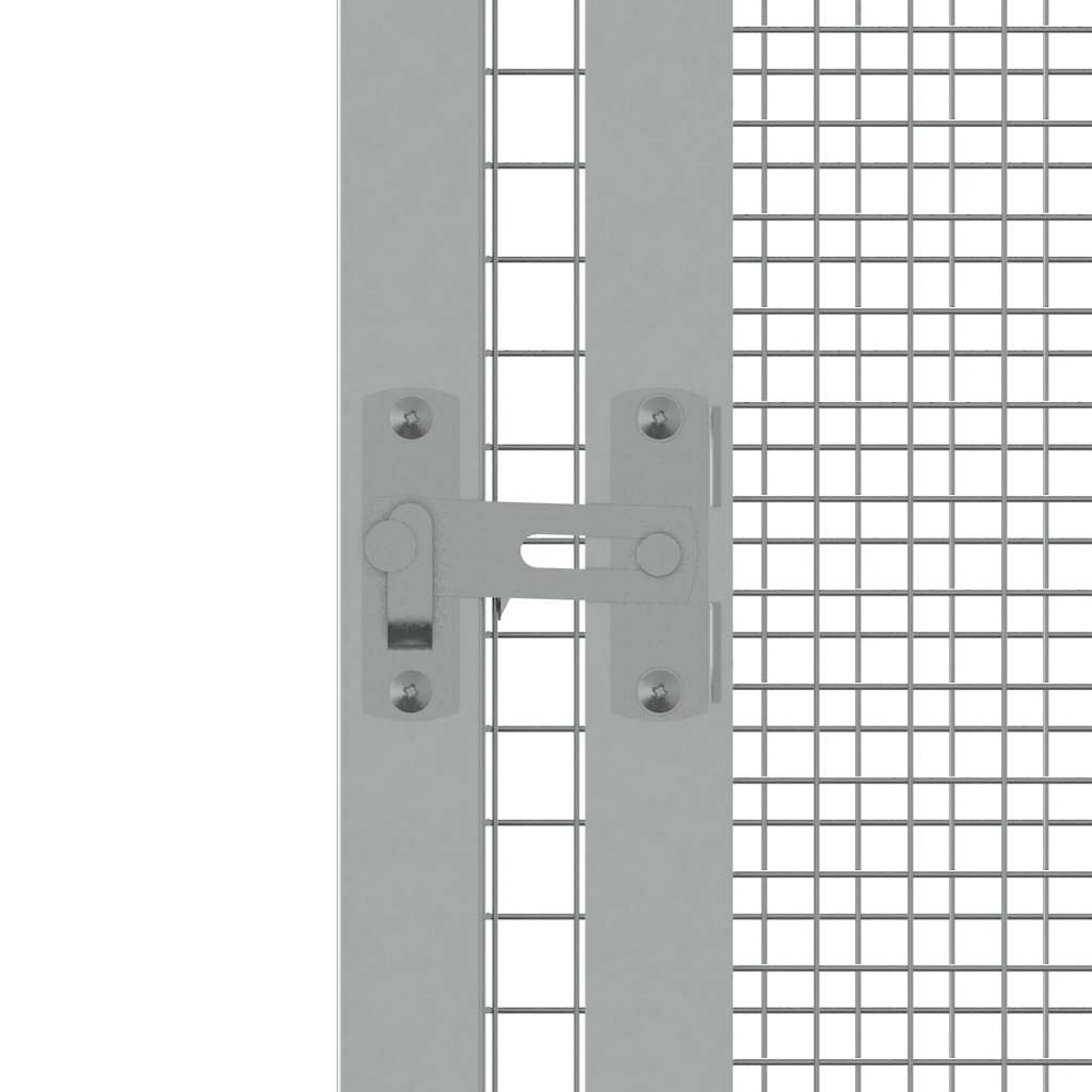 Vidaxl Jaula Pájaros Acero Galvanizado Gris 213,5x217,5x211,5 Cm_4