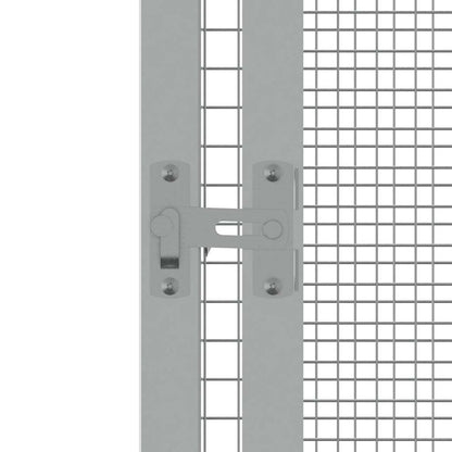 Vidaxl Jaula Pájaros Acero Galvanizado Gris 213,5x217,5x211,5 Cm_4